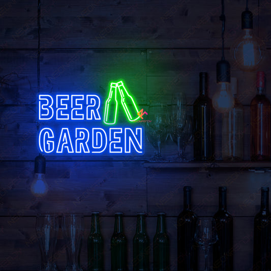 Beer Garden Neon Sign Word Light Up