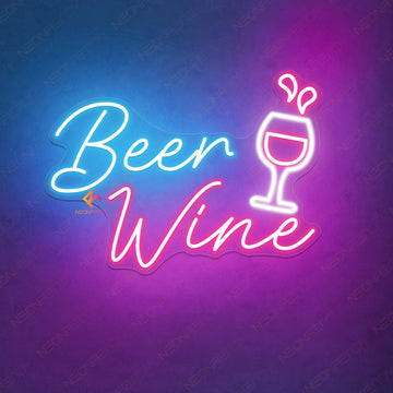 Beer And Wine Neon Sign Bar Led Light
