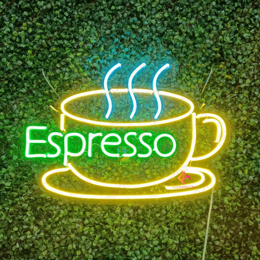 Espresso Neon Sign Led Light For Coffee Shop
