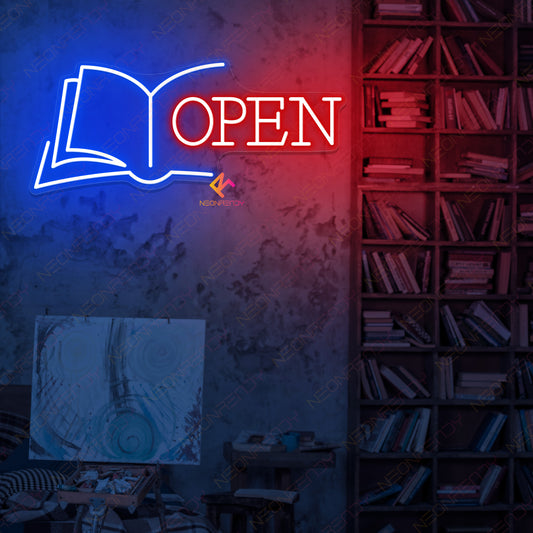 Neon Bookshop Open Sign Open Led Light