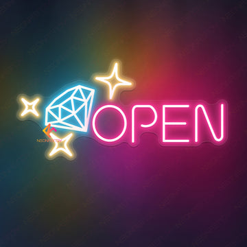 Open Sign Neon For Jewelry Stores