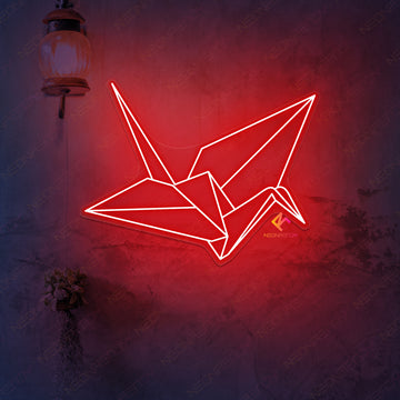 Origami Paper Crane Neon Sign Japanese Led Light