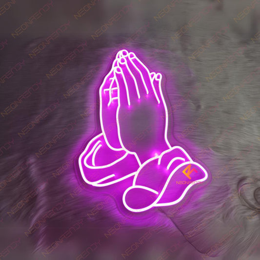 Praying Hand Neon Sign Christian Led Light
