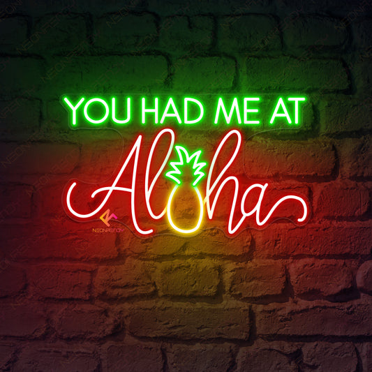 You Had Me At Aloha Neon Sign Tropical Led Light