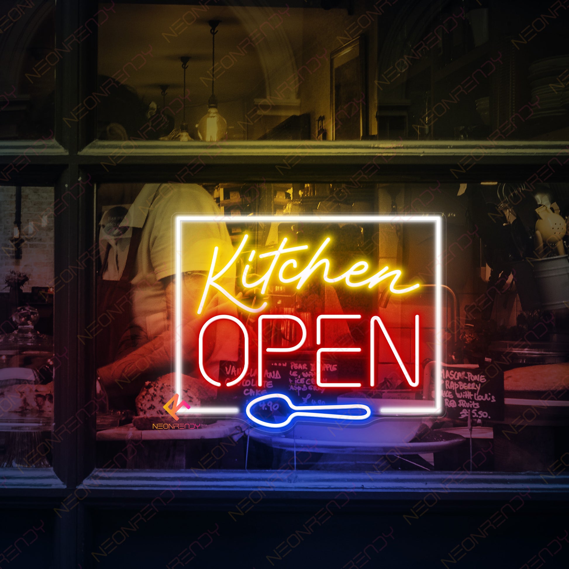 Kitchen Open Neon Sign Led Light red