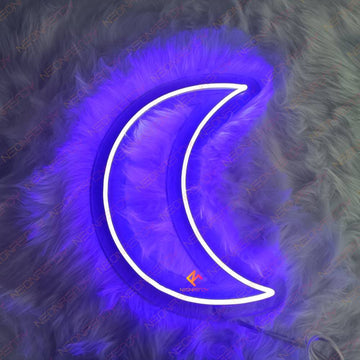 Aesthetic Blue Moon Neon Light