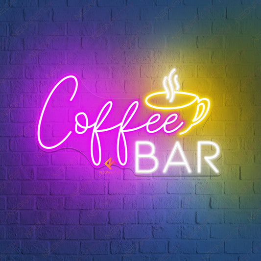 Coffee Bar Neon Sign Vintage Led Light