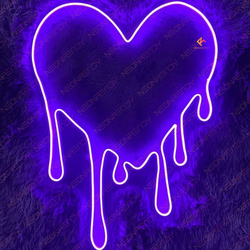 Dripping Heart Neon Sign Customizable Led Lights