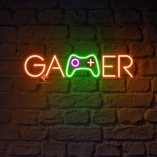 Gamer Neon Sign Gameroom Word Led Light