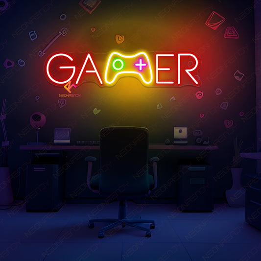 Gamer Neon Sign Gameroom Word Led Light