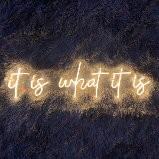 It Is What It Is Neon Sign Customizable Led Light