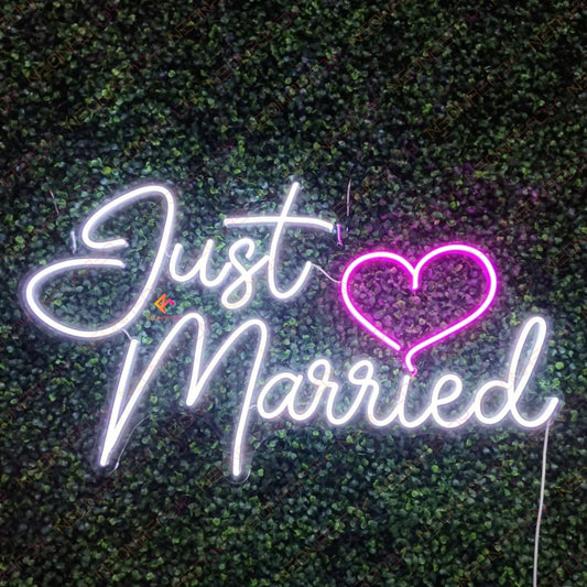 Just Married Neon Sign Led Wedding