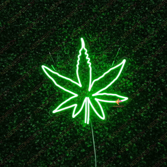 Leaf Neon Sign Plant Pot Led for Room