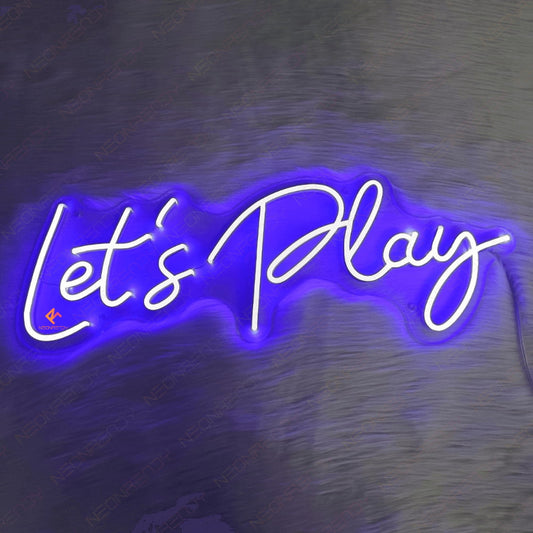 Let's Play Neon Sign Customizable Game Led Light