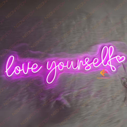 Love Yourself Word Neon Sign Inspiration Light