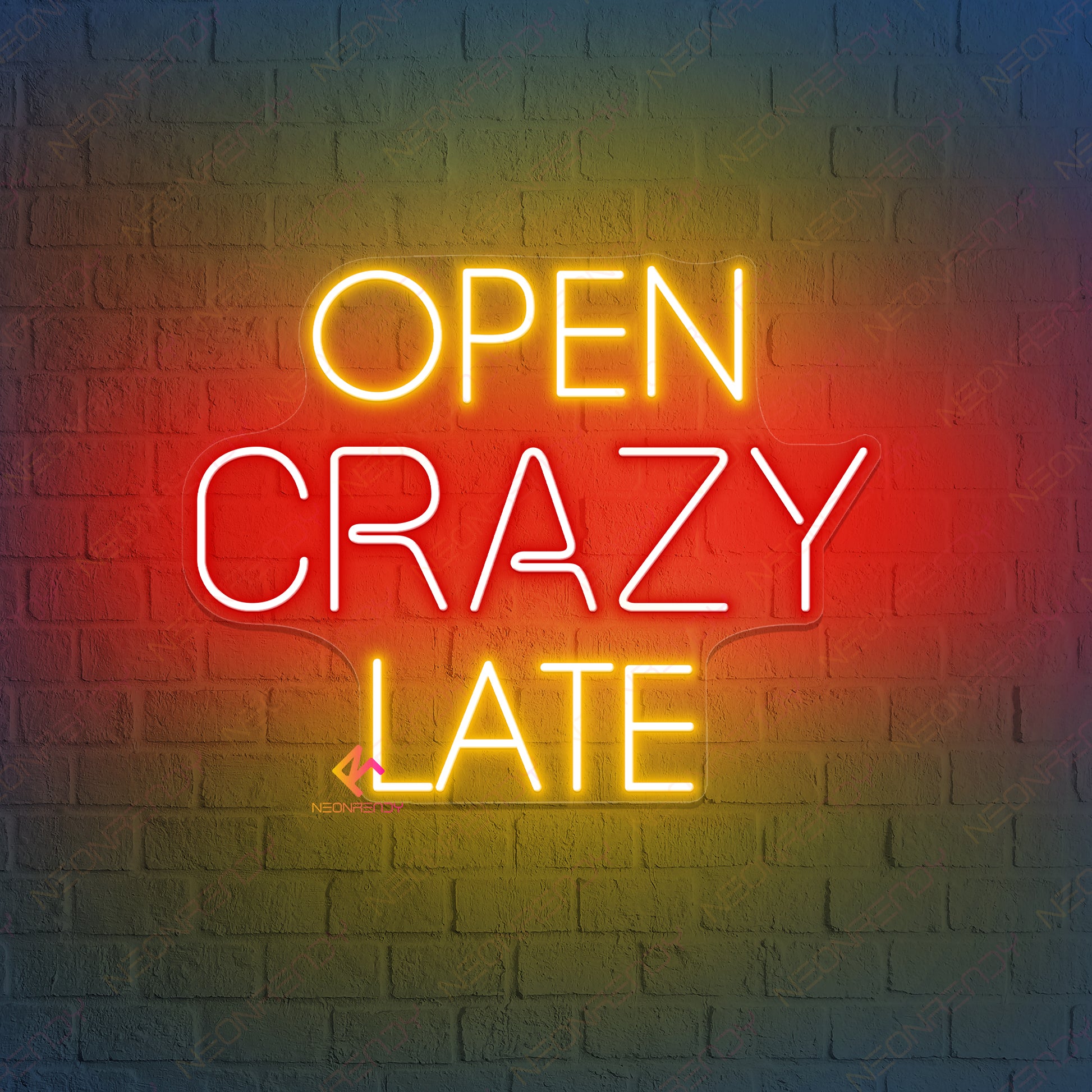 Neon Open Crazy Late Sign Bar Led Light