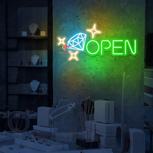 Open Sign Neon For Jewelry Stores