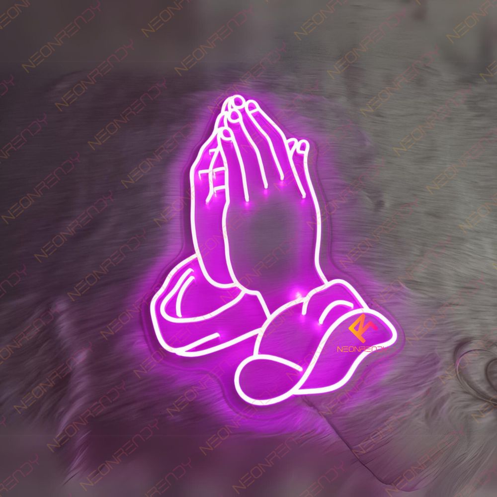 Praying Hand Neon Sign Christian Led Light