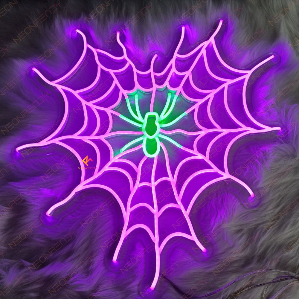 Spiderweb Heart Neon Sign For Halloween Led Light