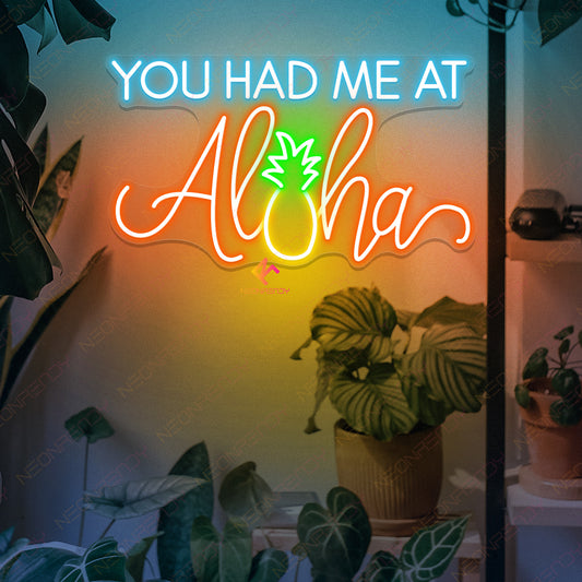 You Had Me At Aloha Neon Sign Tropical Led Light